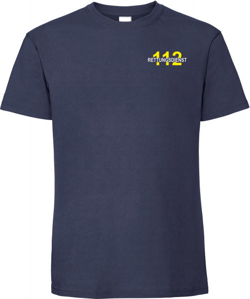 Rettungsdienst 112 T-Shirt Navy mit Reflektion